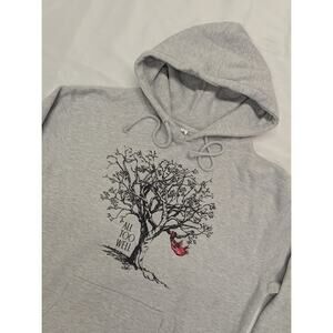 Taylor Swift All Too Well Concert Hoodie Large Gray Sweatshirt Tree Red Scarf